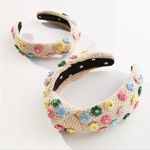 NWT Lele Sadoughi Mommy & Me Daphne Floral Headband Set of 2